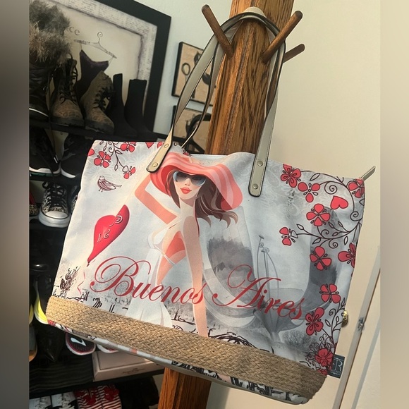 Robin Ruth Handbags - Robin Ruth Buenos Aires Graphic Tote Bag - Multicolor